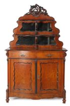 19th century mahogany bonheur with carved crest, Holland ca. 1875