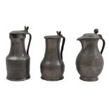 3 pewter jugs