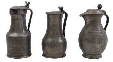 3 pewter jugs