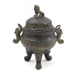Bronzed metal incense burner