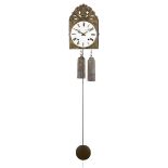 Comtoise clock with folding pendulum