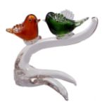 Glass object of 2 birds