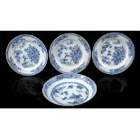 Porcelain dishes with floral decor, Qianlong