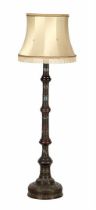 Cloissonné table lamp with upholstered shade