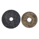 2 old coins, Indochine