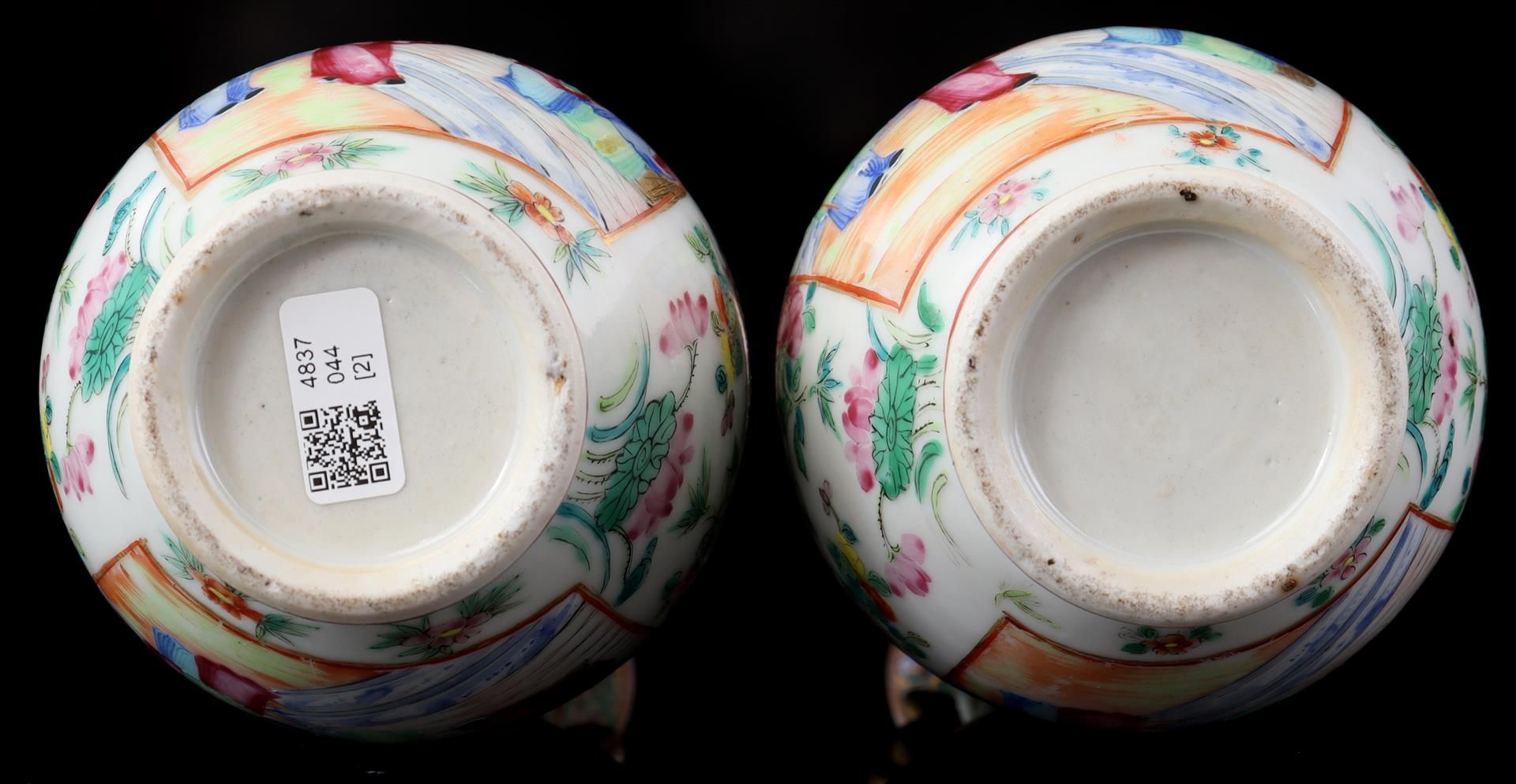 2 porcelain Cantonese vases, 19th - Image 4 of 4