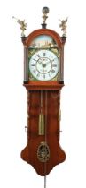 Antique Frisian tail clock in an oak case