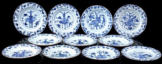 11 porcelain dishes , Qianlong