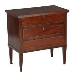 Mahogany veneer 3-drawer cabinet