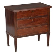 Mahogany veneer 3-drawer cabinet