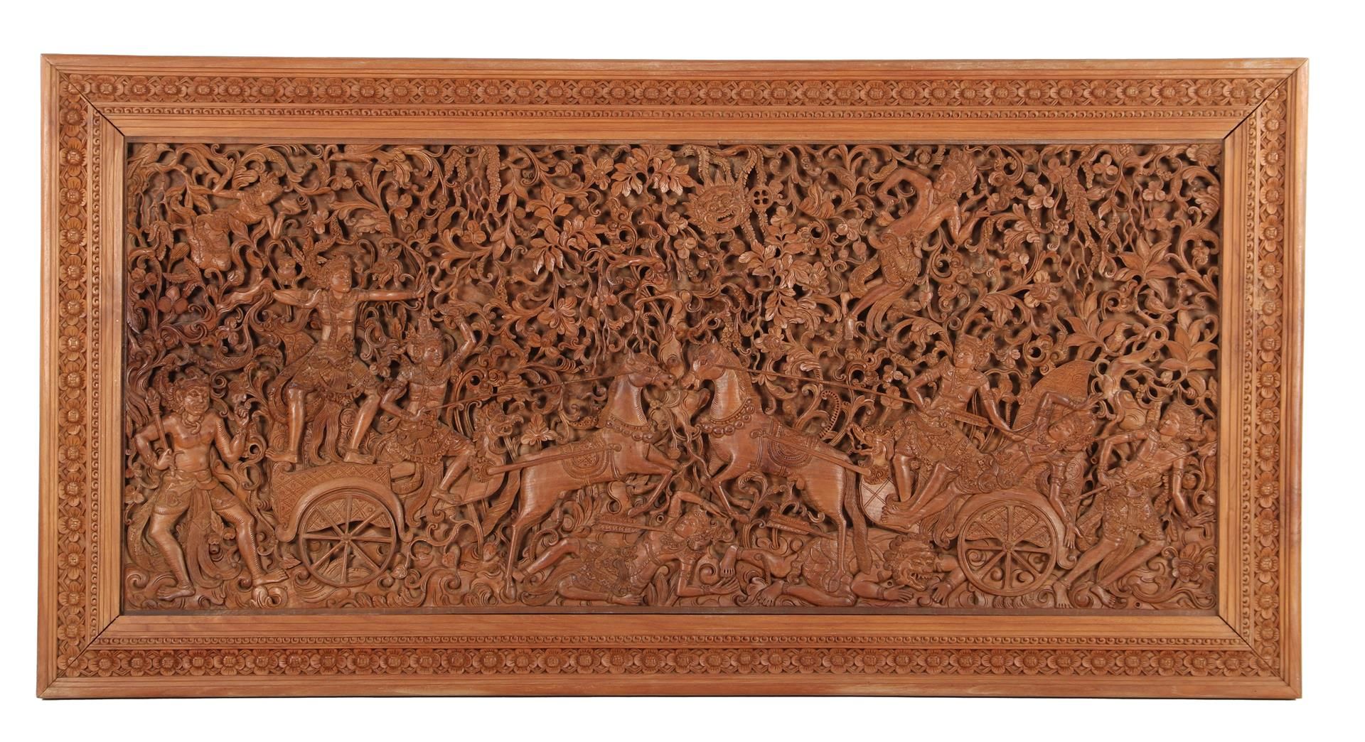 Wooden ornate wall decoration