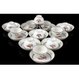 11 porcelain cups and 10 saucers, Qianlong