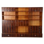 Rosewood veneer wall cabinet