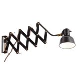 Industrial scissor/harmonica lamp