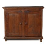 Solid oak 2-door cupboard with fluted door panels and stiles, approx. 1800