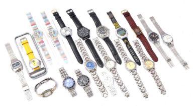 19 various wristwatches