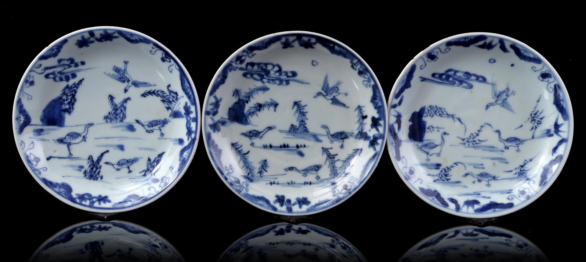 3 porcelain cups and saucers, Qianlong - Bild 2 aus 6