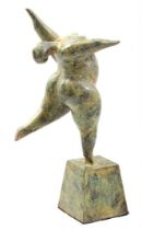 Bronze statue of a dancing figure