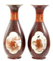 2 earthenware vases