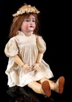 Doll with porcelain head