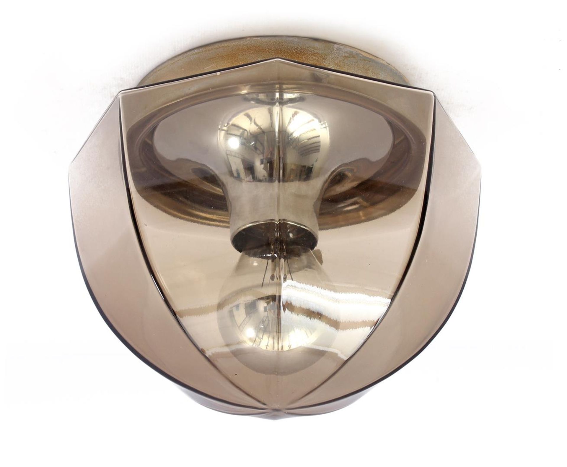 Octagonal glass ceiling lamp