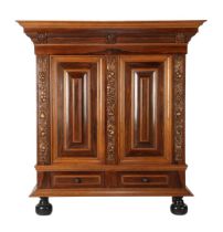 Oak with rosewood veneer vine cabinet