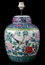 Porcelain oriental table lamp