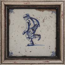 Glazed earthenware tile