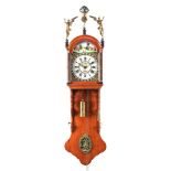 Antique Frisian tail clock in oak case