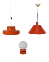 2 Space Age hanging lamps