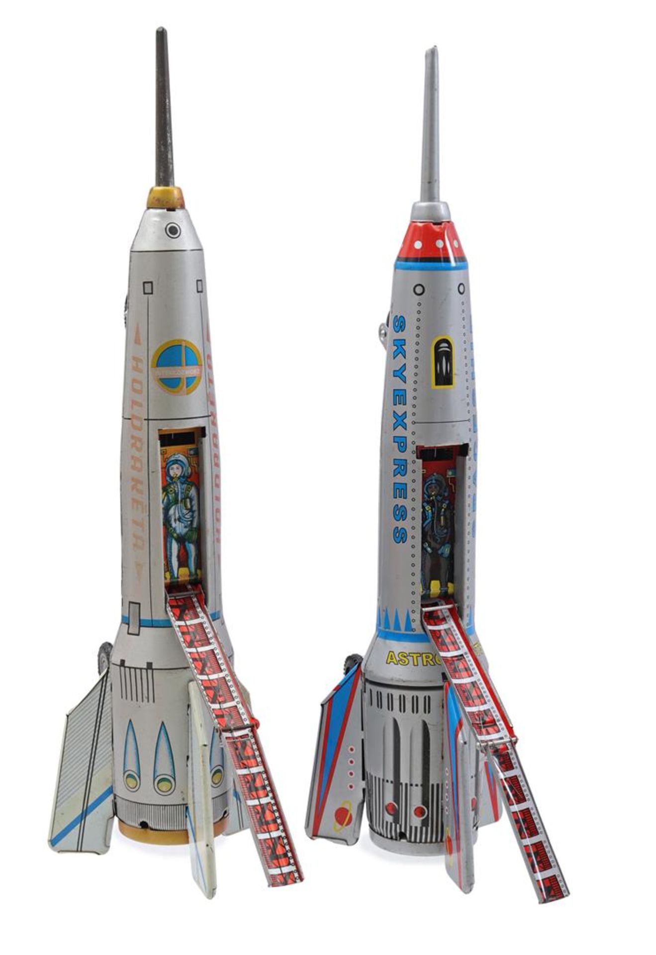 2 tin toy rockets - Image 2 of 2