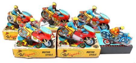 6 tin toy engines