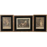 3 English lithographs