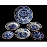 6 Delft earthenware dishes