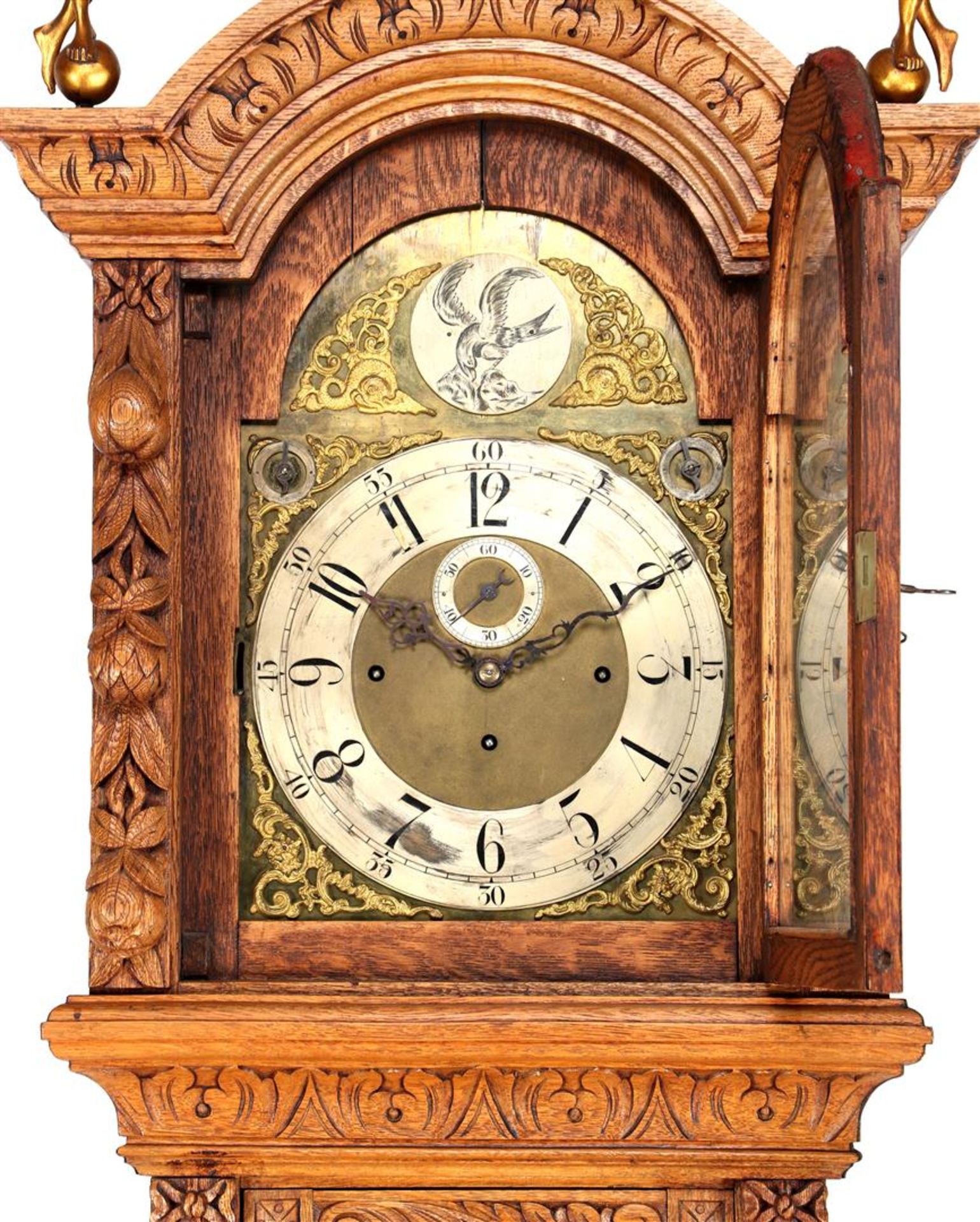 Longcase watch with brass movement, playing mechanism - Image 2 of 6