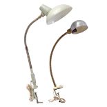 2 desk clamp lamps with flexible arm