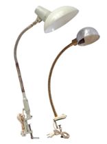 2 desk clamp lamps with flexible arm
