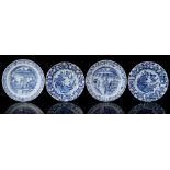 4 porcelain dishes, Kangxi