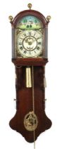 Frisian tail clock in oak case, 19th century