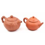 2 Yixing earthenware teapots