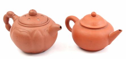 2 Yixing earthenware teapots