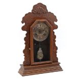 Clock can be used both standing and hanging, in walnut case