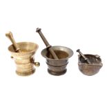 3 mortars with pestles