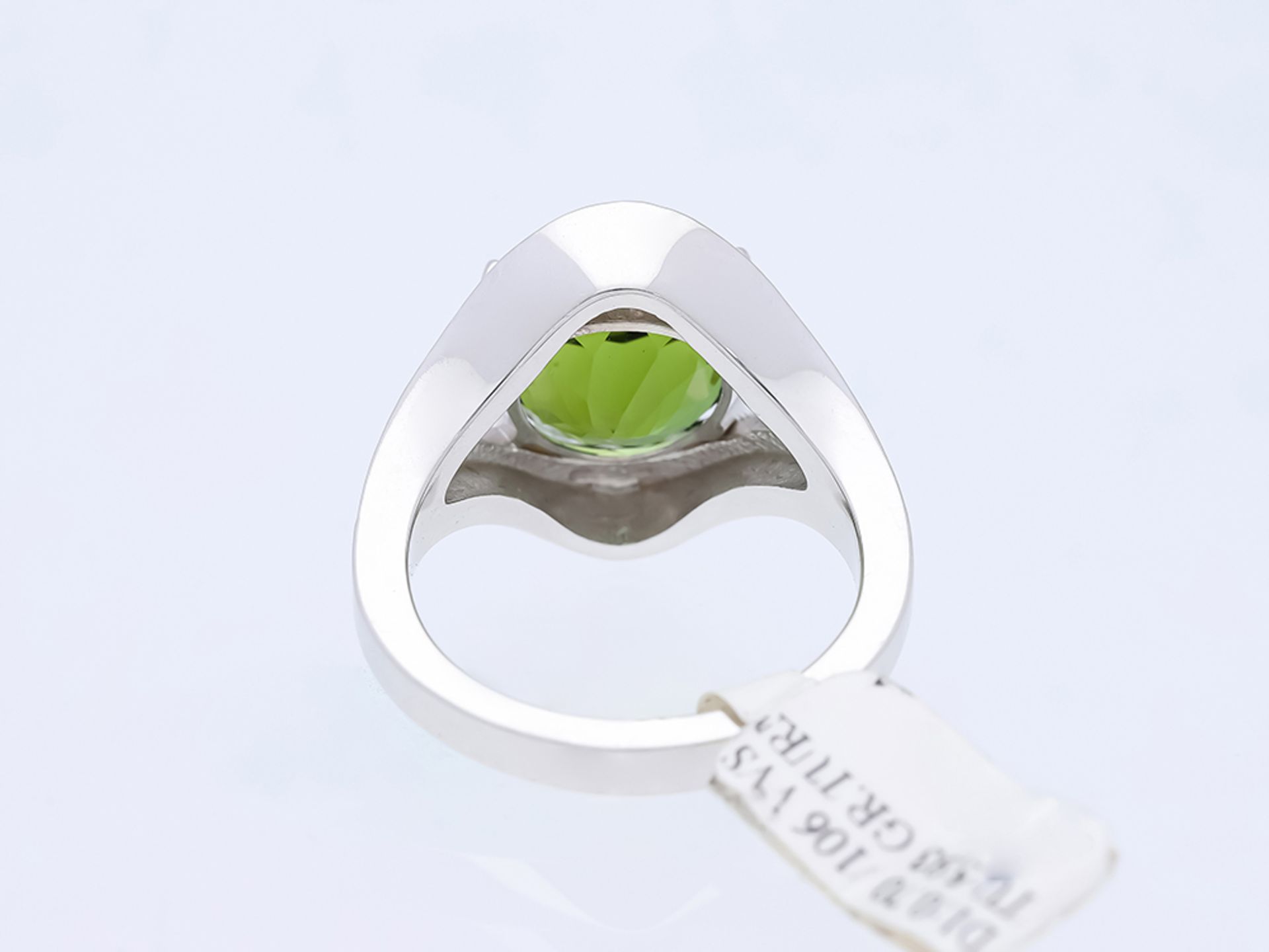Ring with tourmaline diamonds in 750 white gold - Image 3 of 6