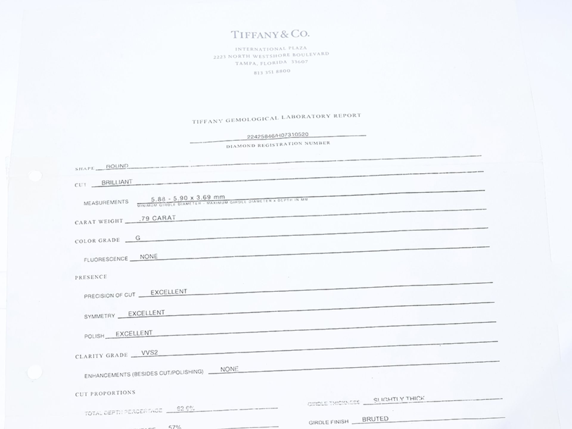 Tiffany & Co. ring in 950 platinum with solitaire diamonds, original case, gemological certificate - Image 5 of 6