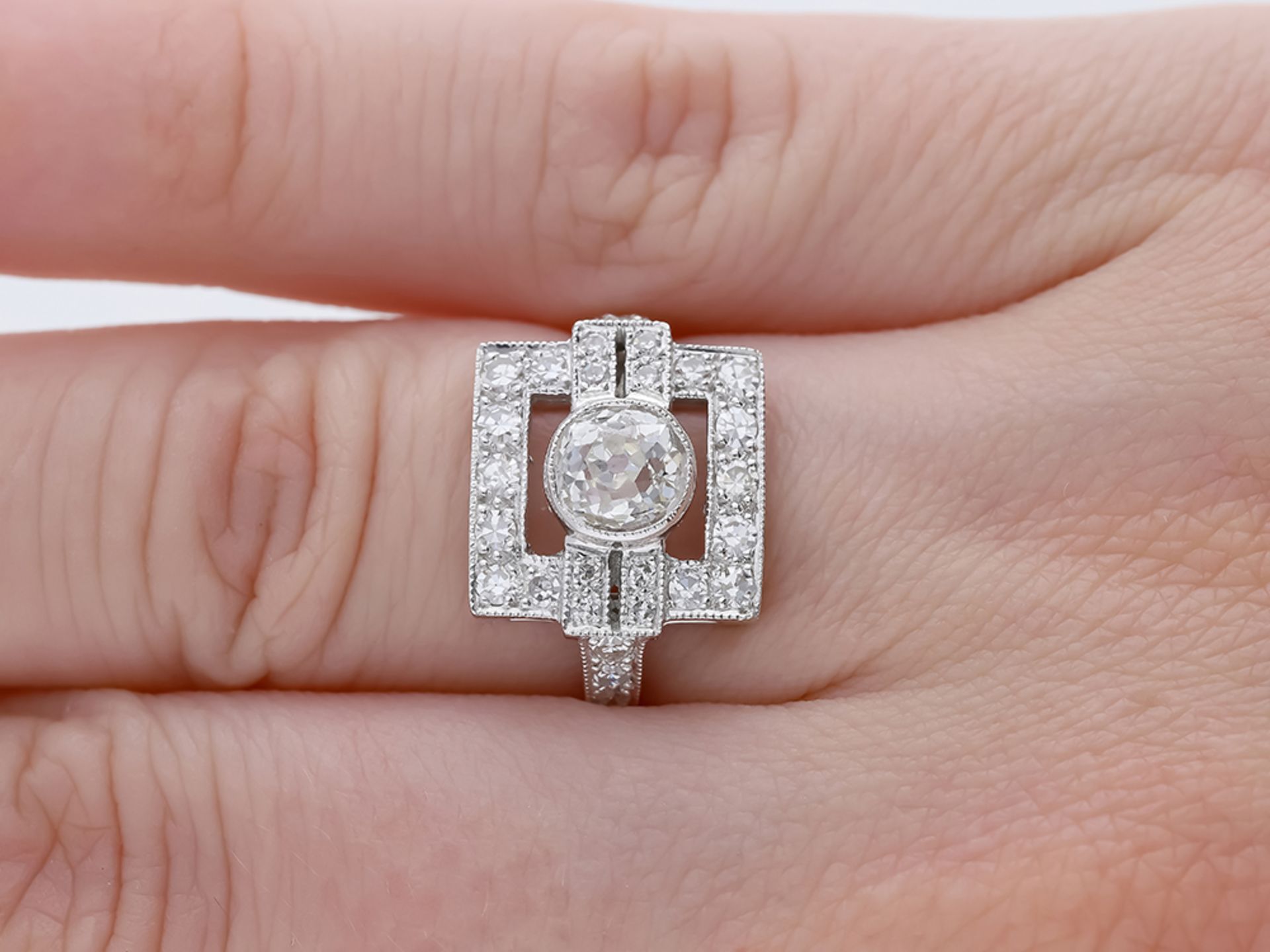 Ring in 750 white gold with 29 diamonds - Image 5 of 6