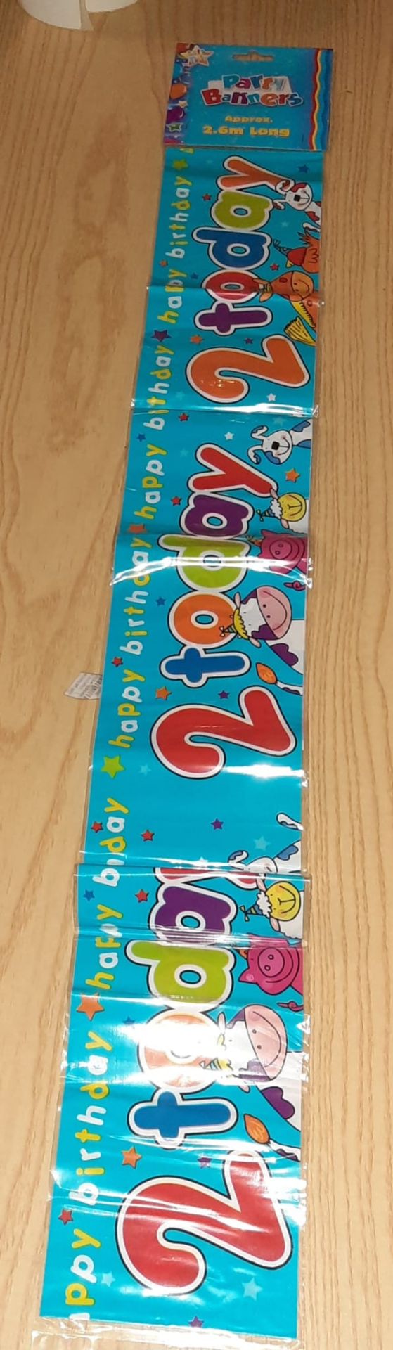 RRP £109.92 - X 48 - 2 TODAY BIRTHDAY BANNERS - APPROX SIZE: 2.6 METERS - NEW & BOXED.