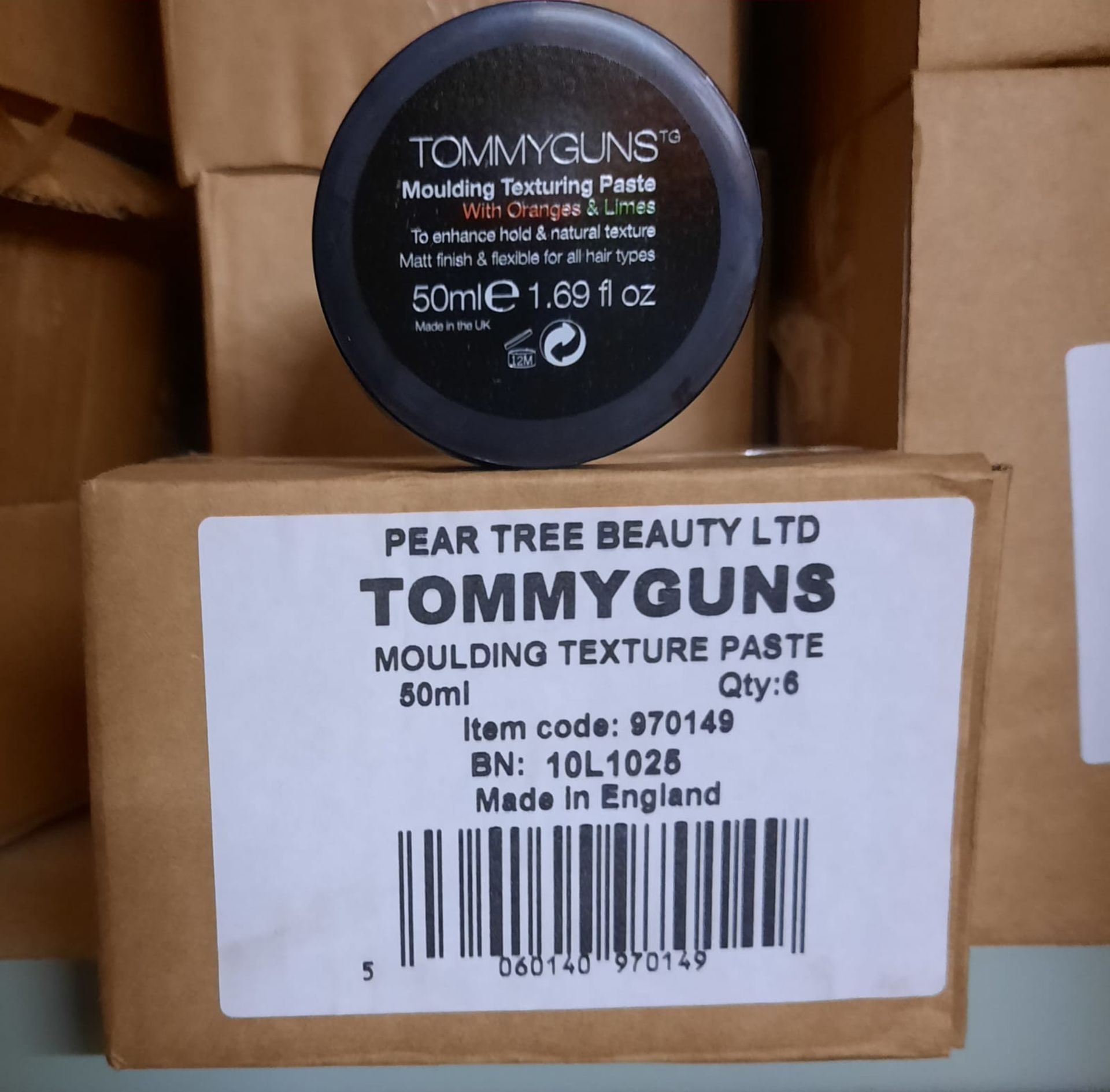 RRP £239.76 - X 4 BOXES OF 6 TOMMYGUNS MOULDING TEXTURING PASTE WITH ORANGE & LIME TO ENHANCE HOLD