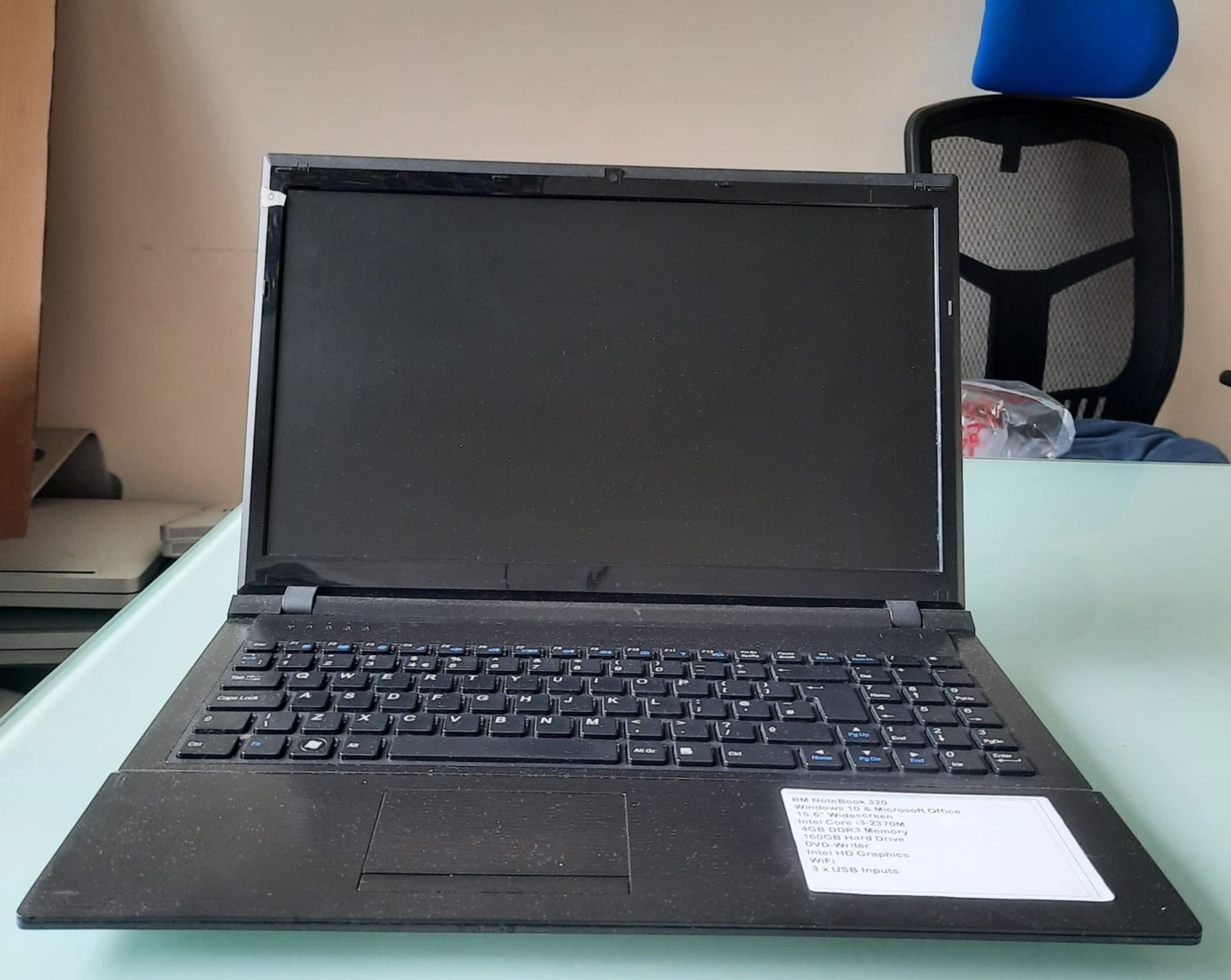 RM NOTE BOOK 320 CORE I3-2370M 4GB DDR3 MEMORY 250GB HARD DRIVE- SEE IMAGES FOR FULL SPECS - No