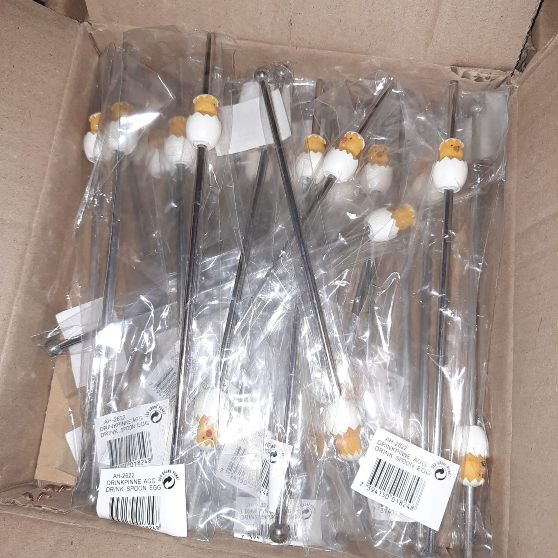 X 576 REUSABLE EGG STRAWS - NEW & BOXED.